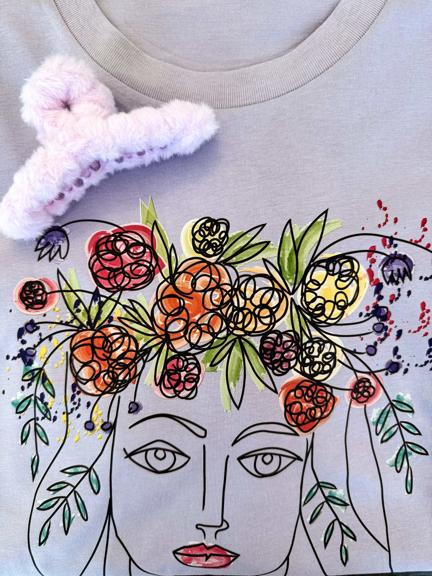 Blumenmädchen - Unisex Shirt lavendel