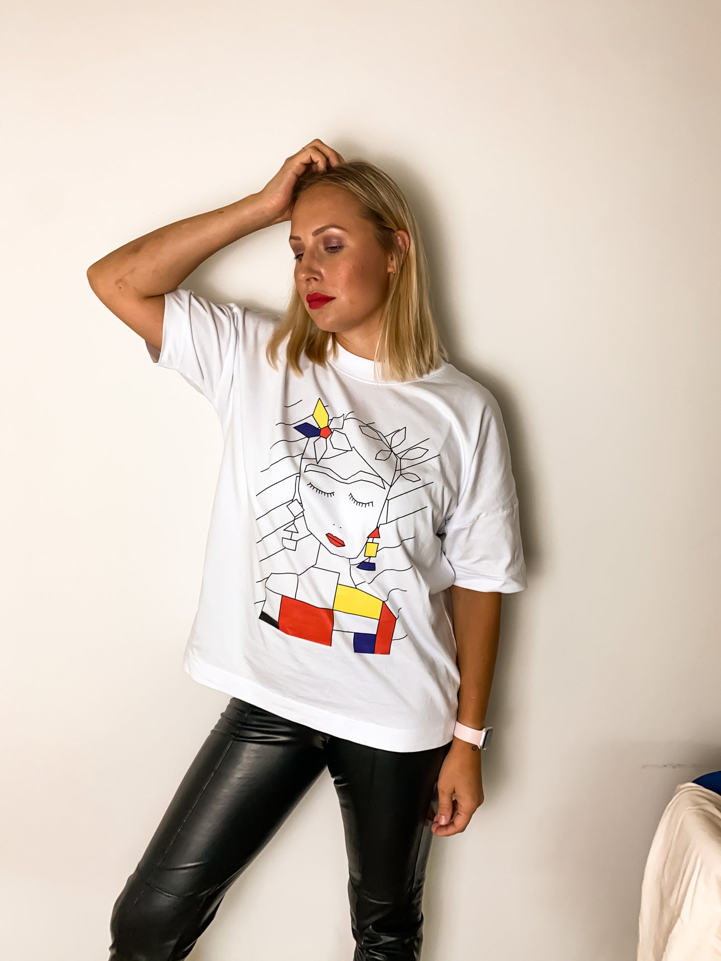 4littlearts x Kiribati - Boxy T-Shirt weiß