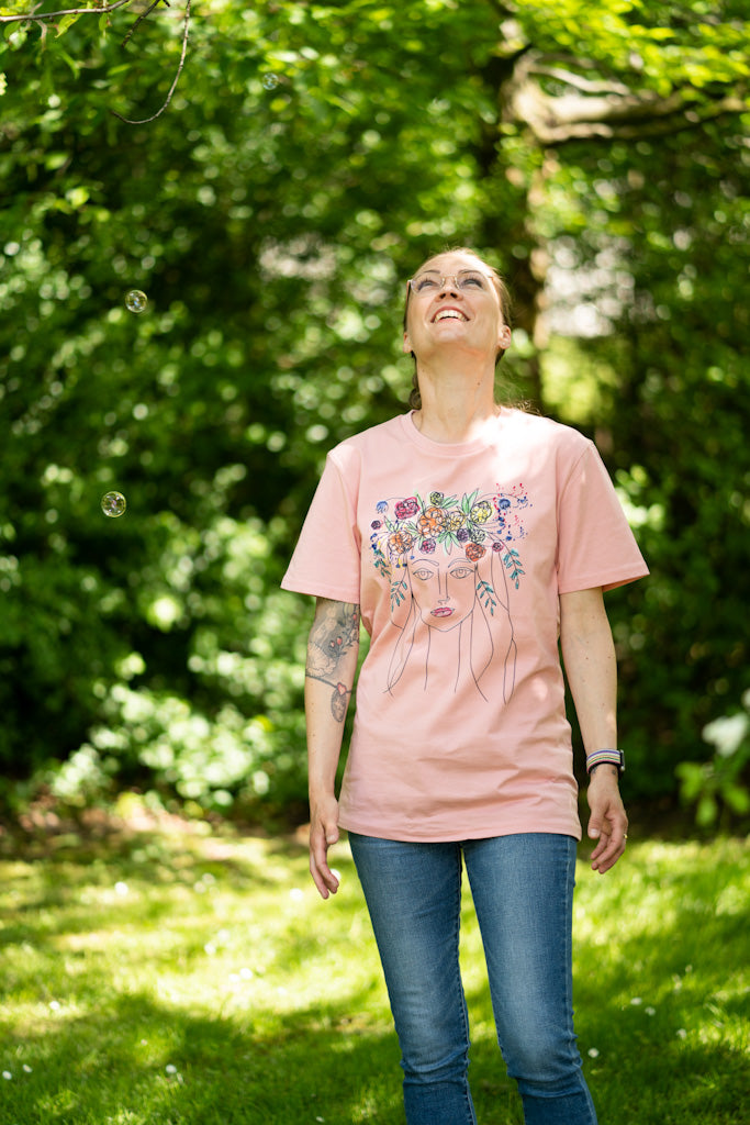 Blumenmädchen - Unisex Shirt rose