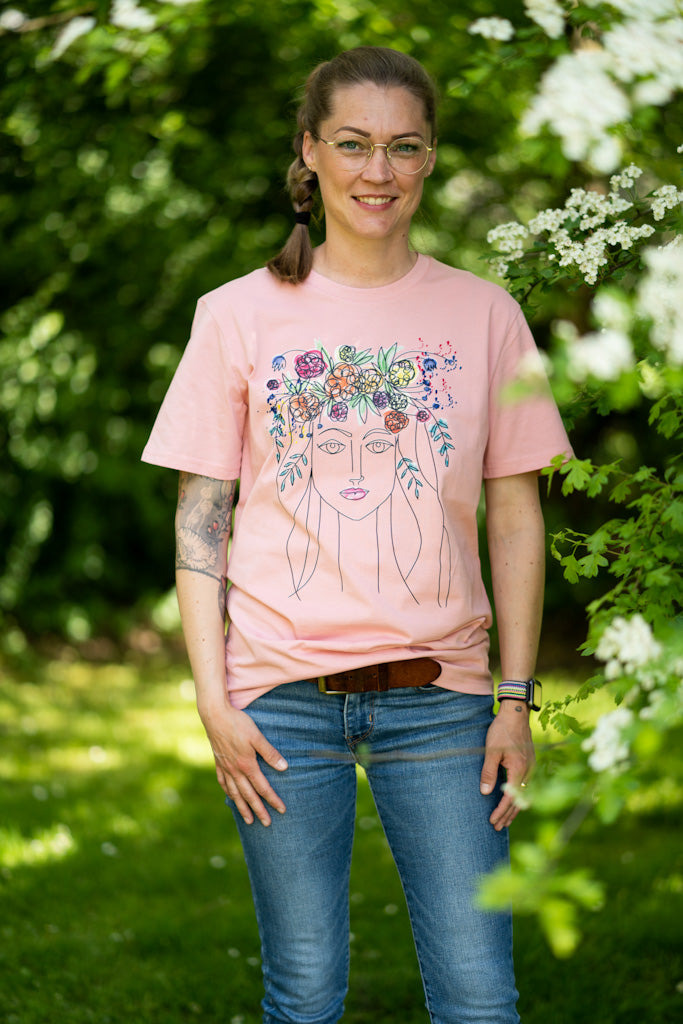 Blumenmädchen - Unisex Shirt rose