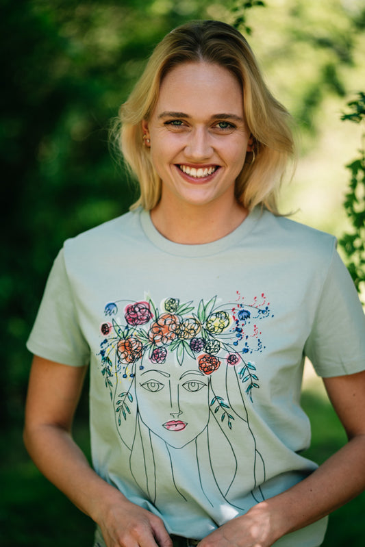 Blumenmädchen - Unisex Shirt aloe
